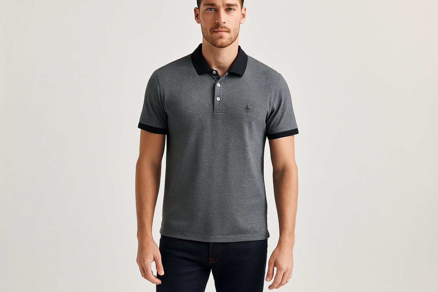 Look casual con jeans oscuros