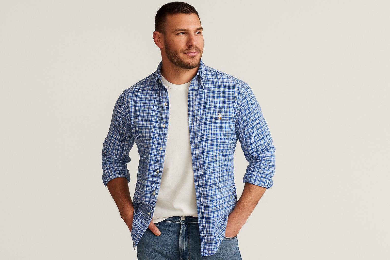 Look casual desabrochado