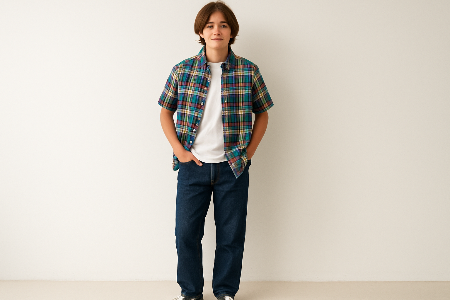 Look casual en capas con jeans