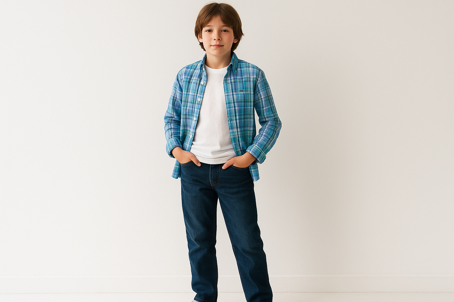 Look casual en capas con jeans