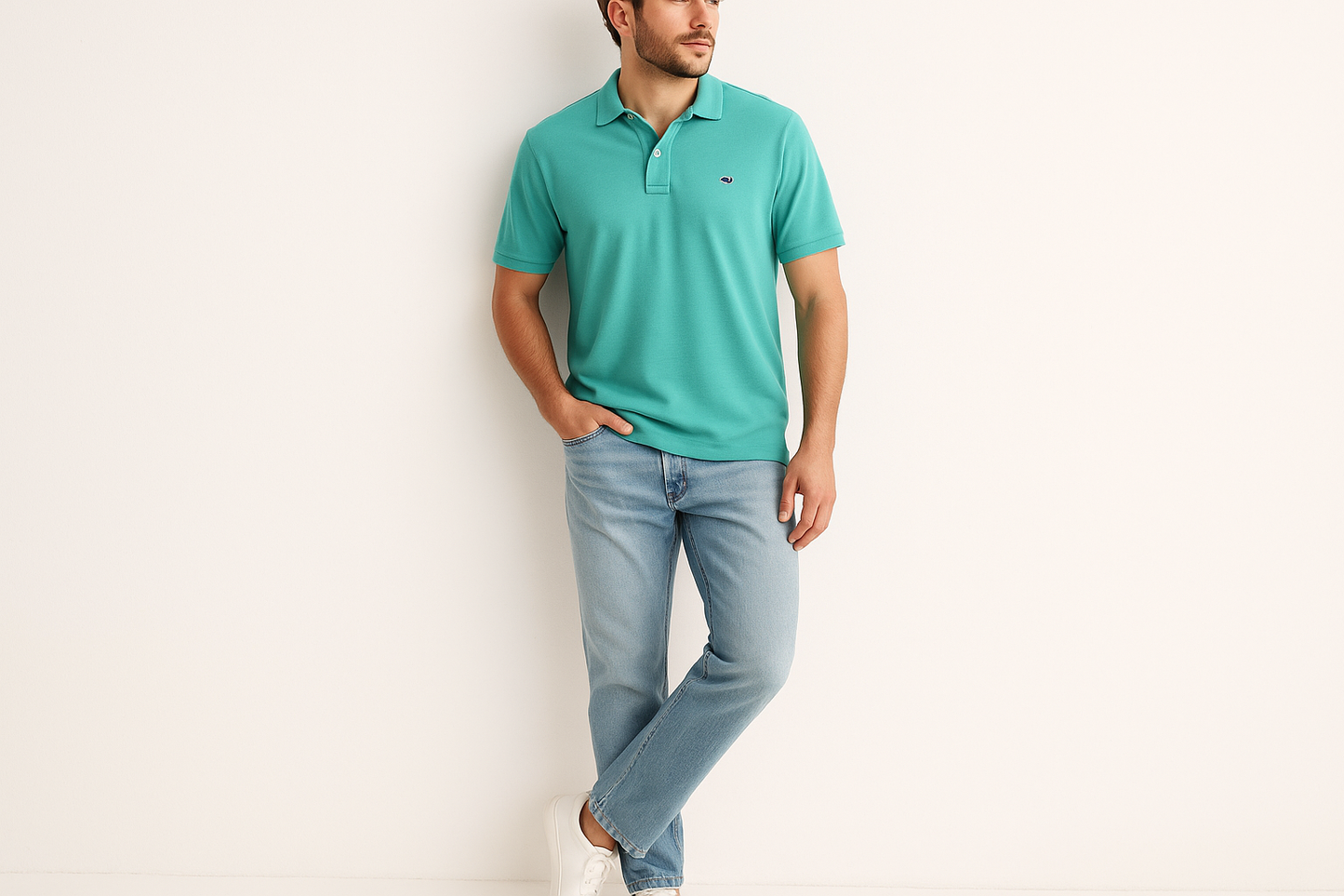Look casual relajado con jeans claros
