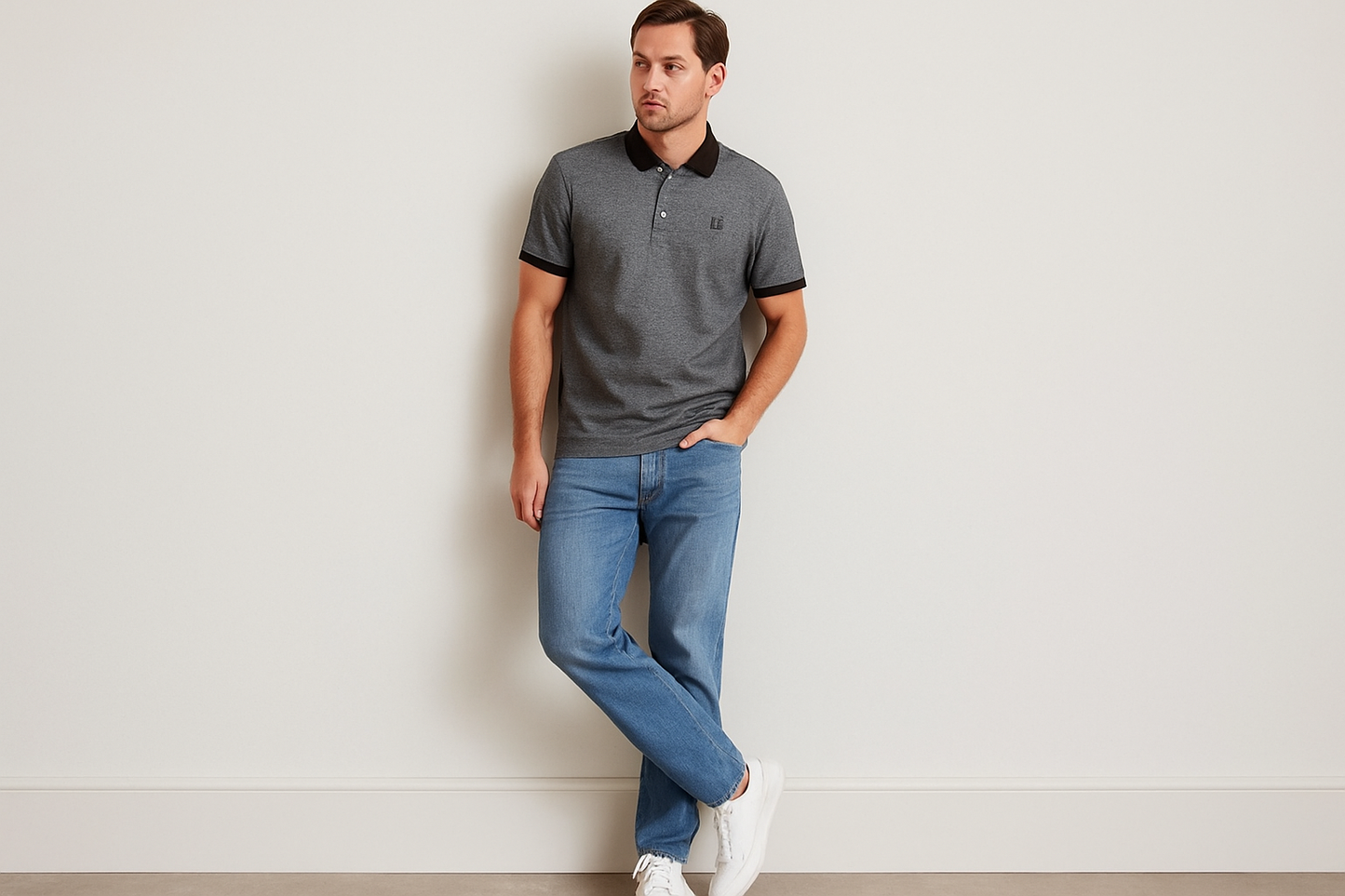 Look casual relajado con jeans claros