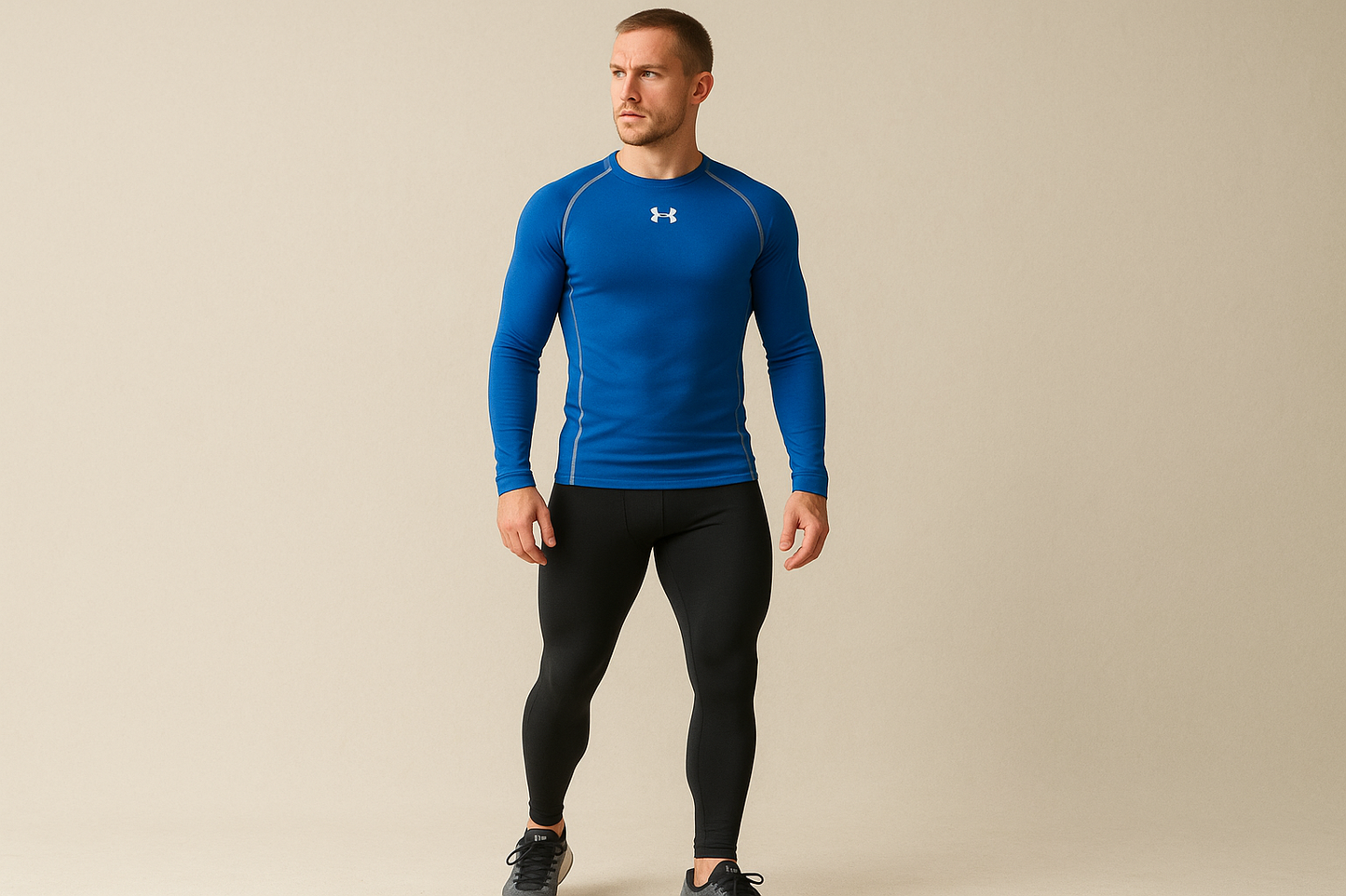 Look de running con leggings de compresión