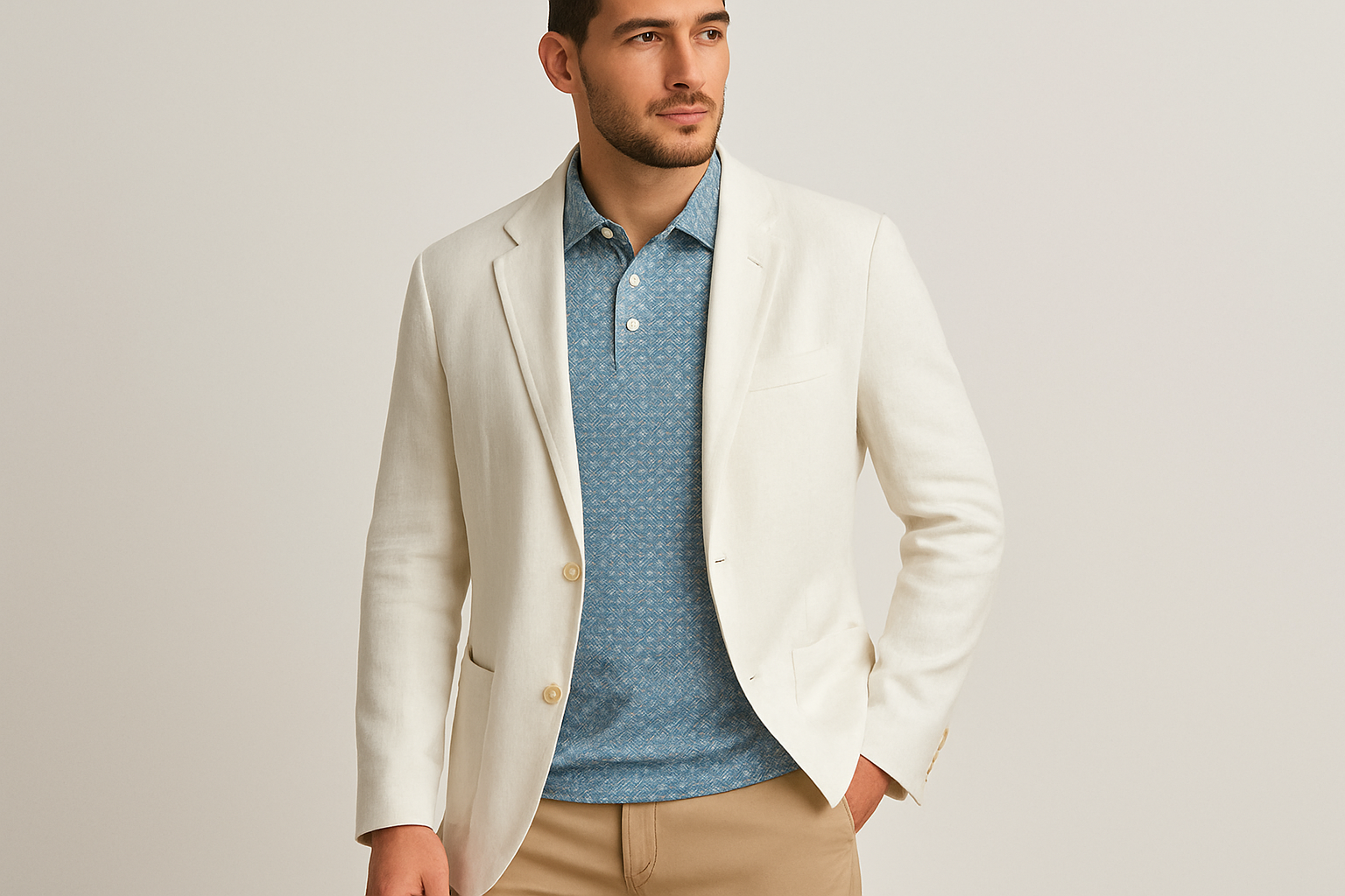 Look elegante con blazer blanco