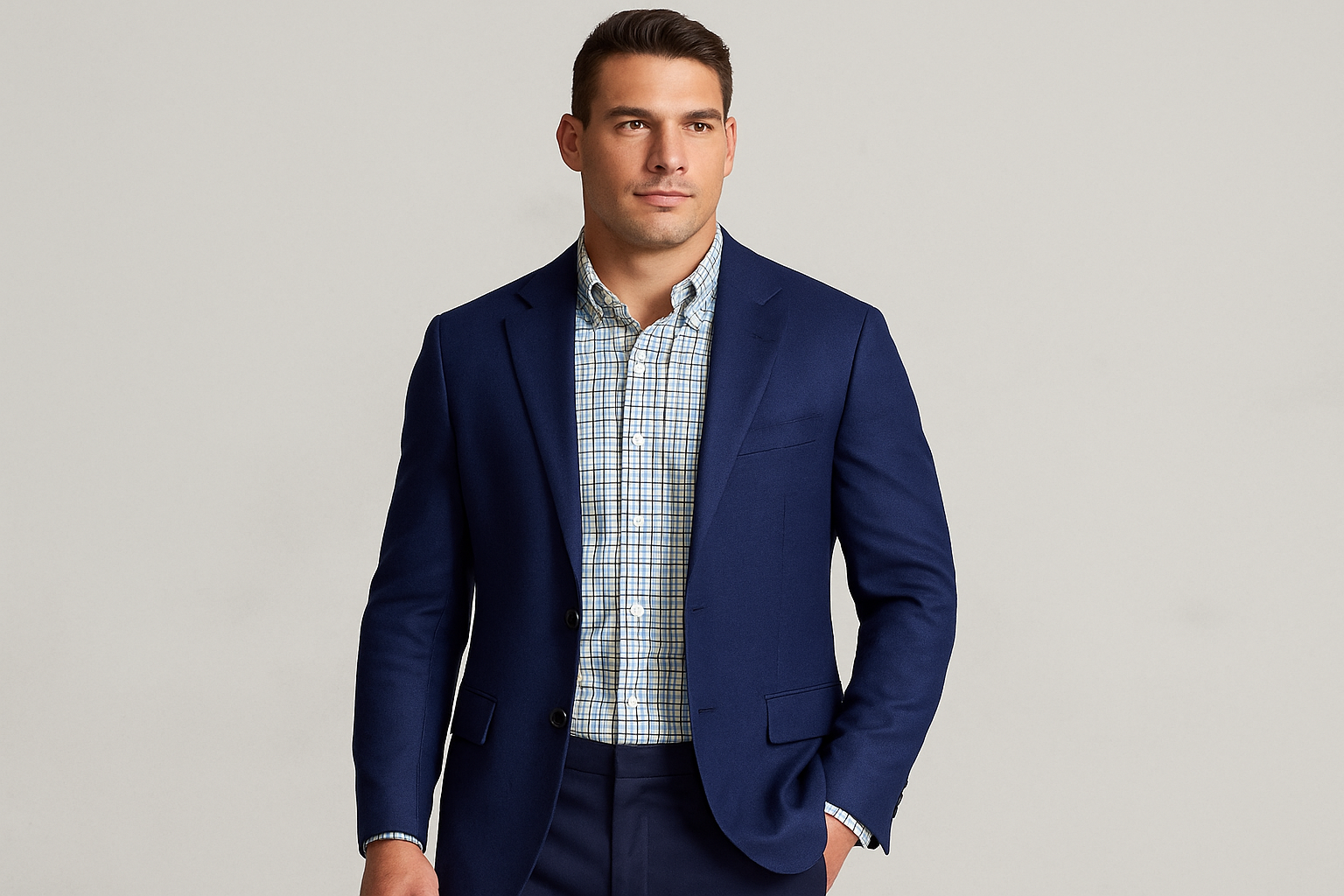 Look elegante con blazer navy