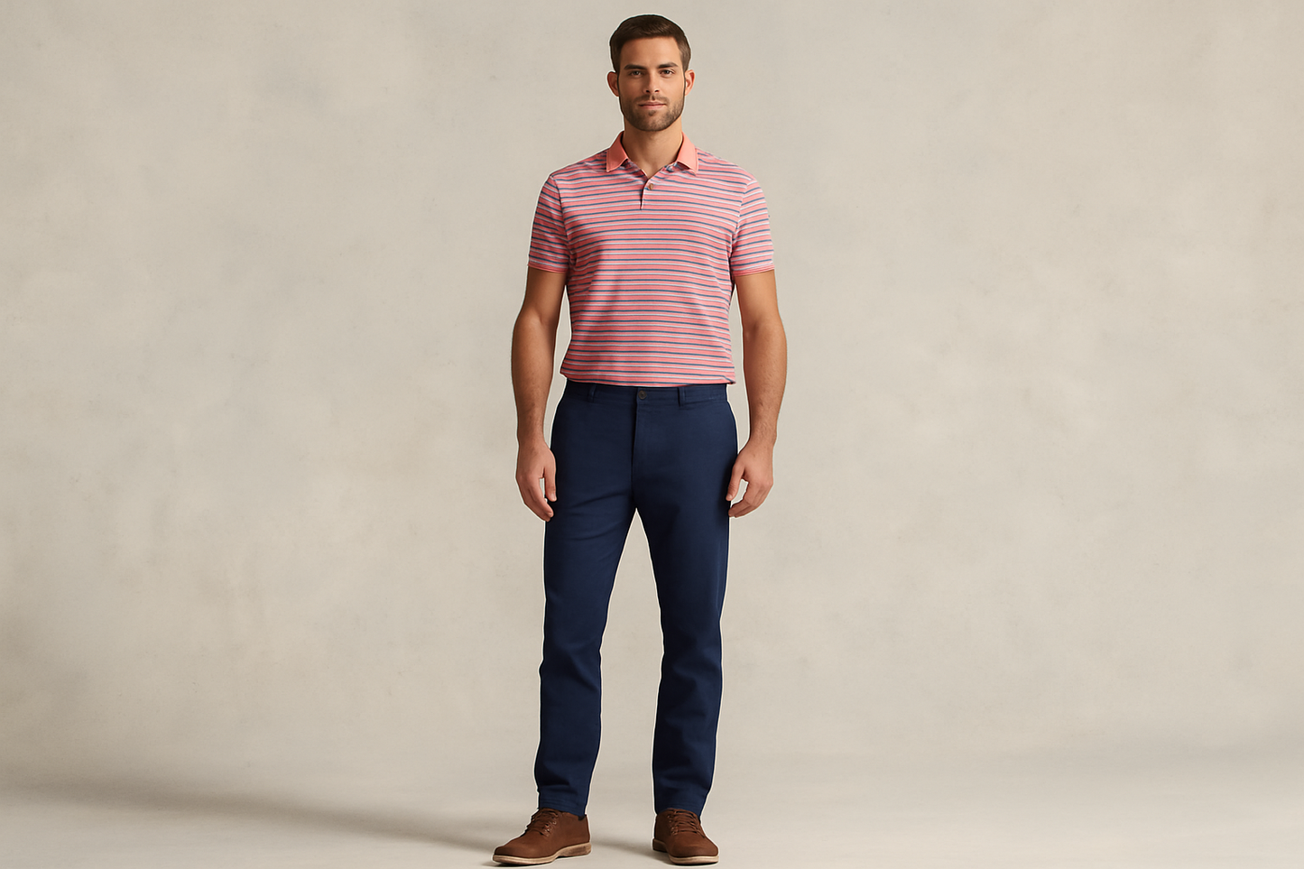 Look elegante con chinos navy