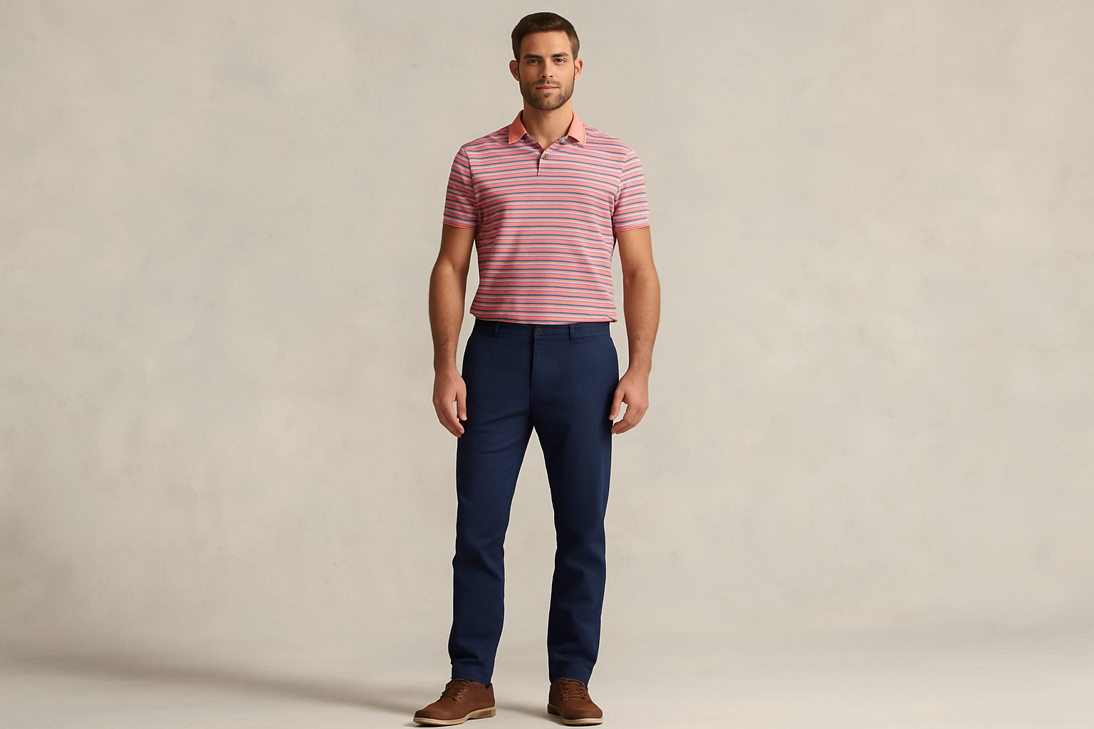 Look elegante con chinos navy