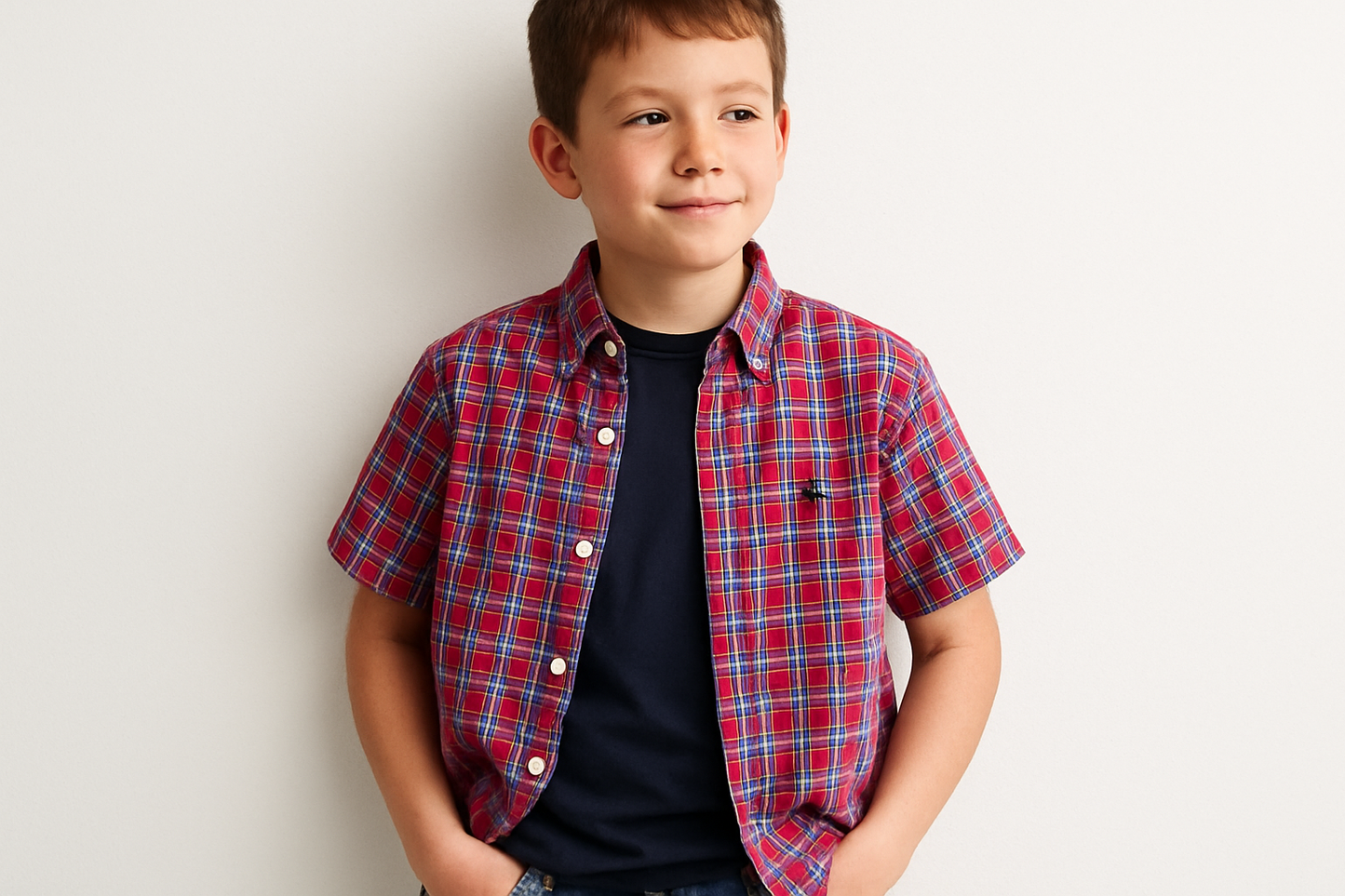 Look en capas con camiseta azul