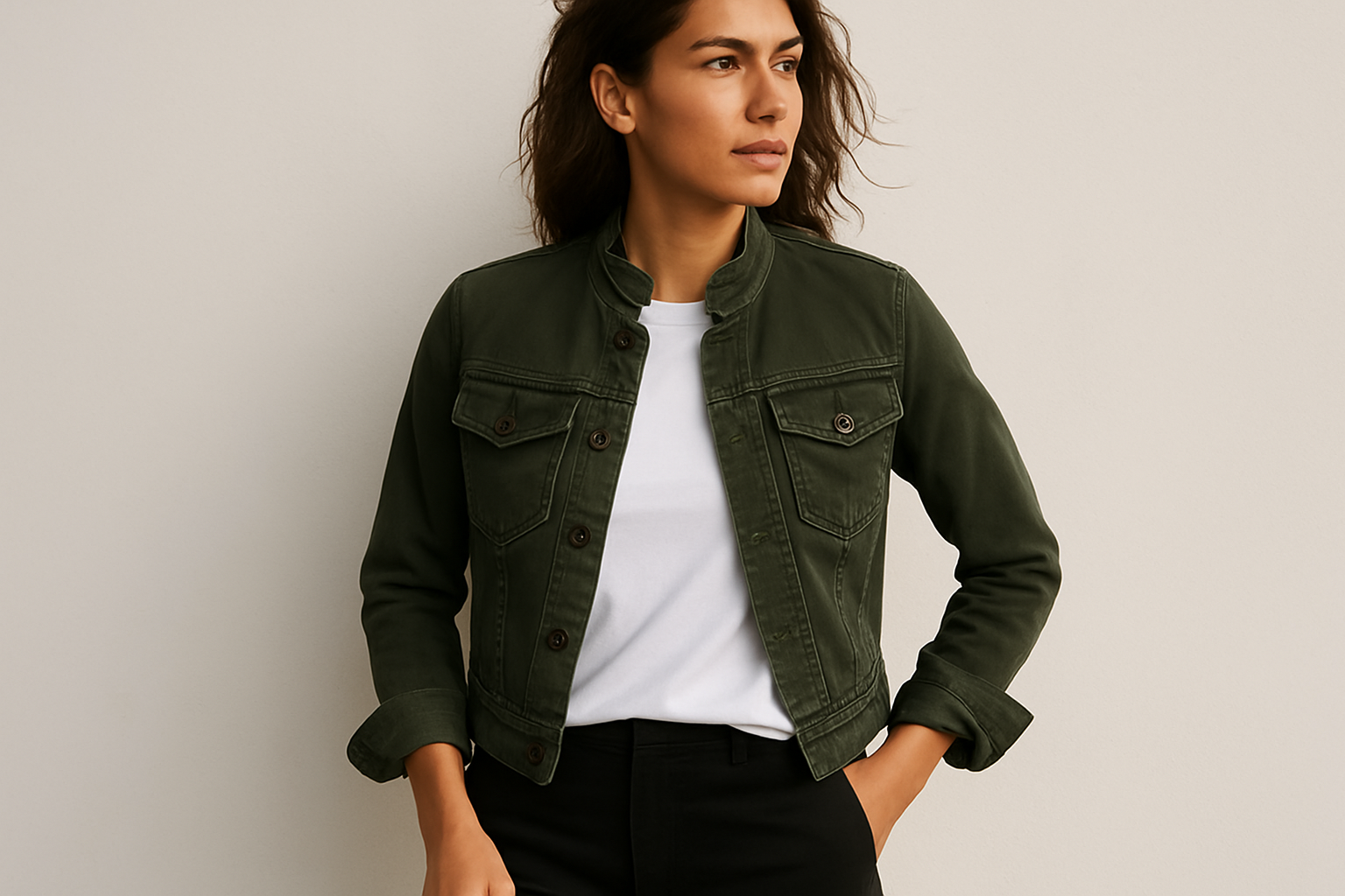 Look en capas con camiseta blanca