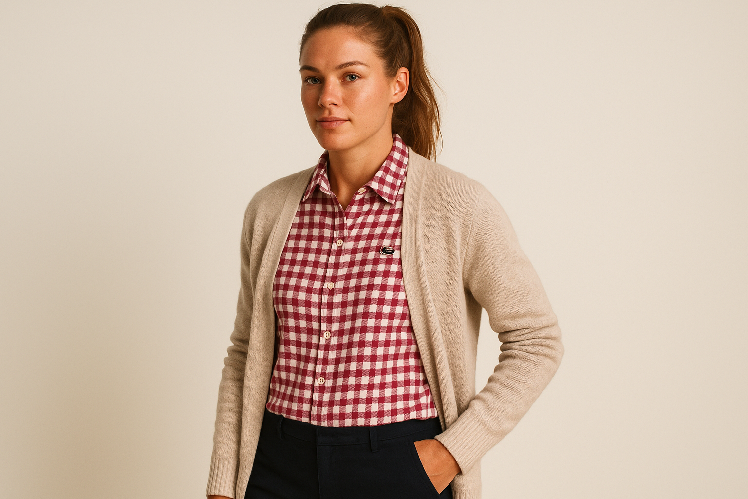 Look en capas con cardigan