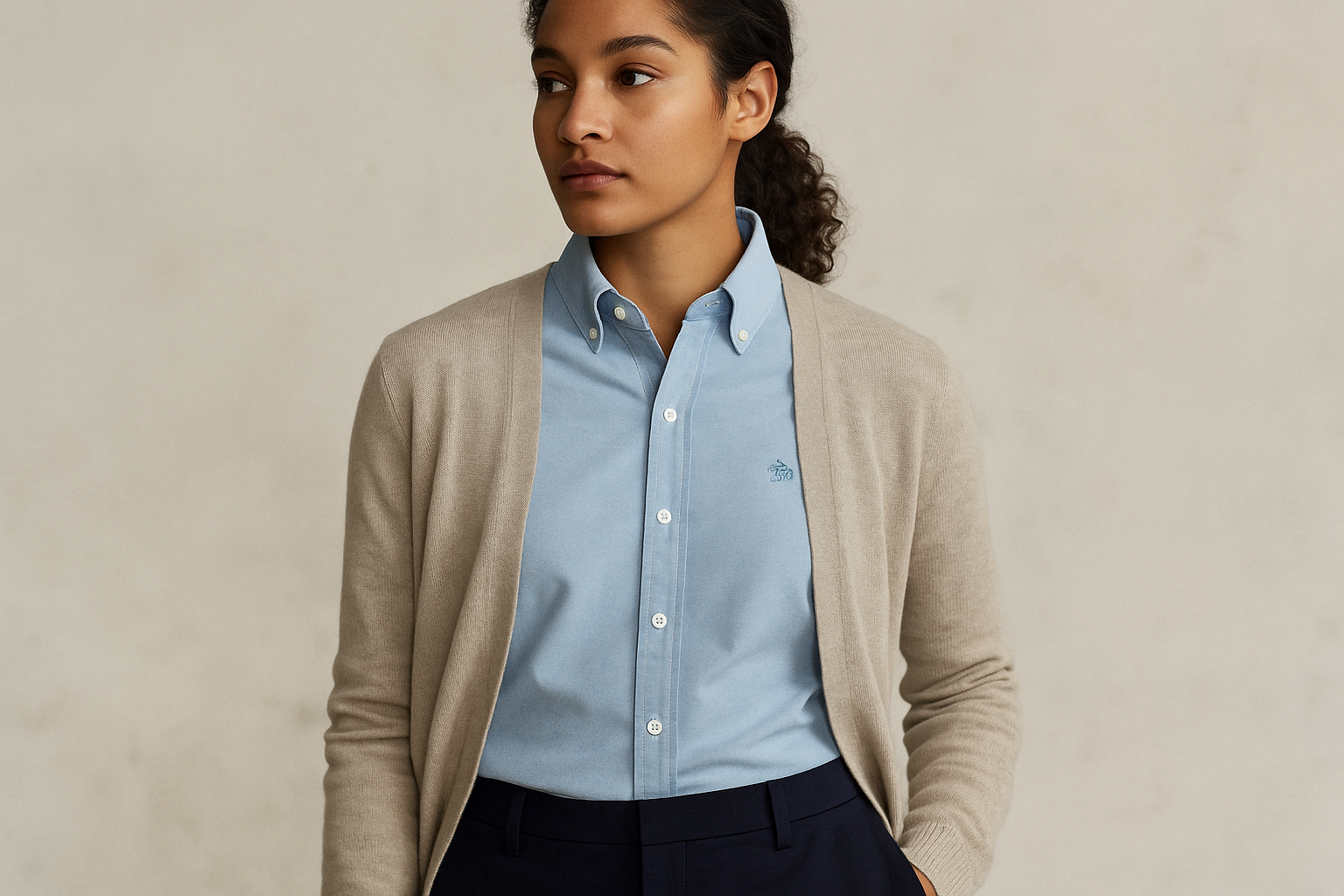 Look en capas con cardigan