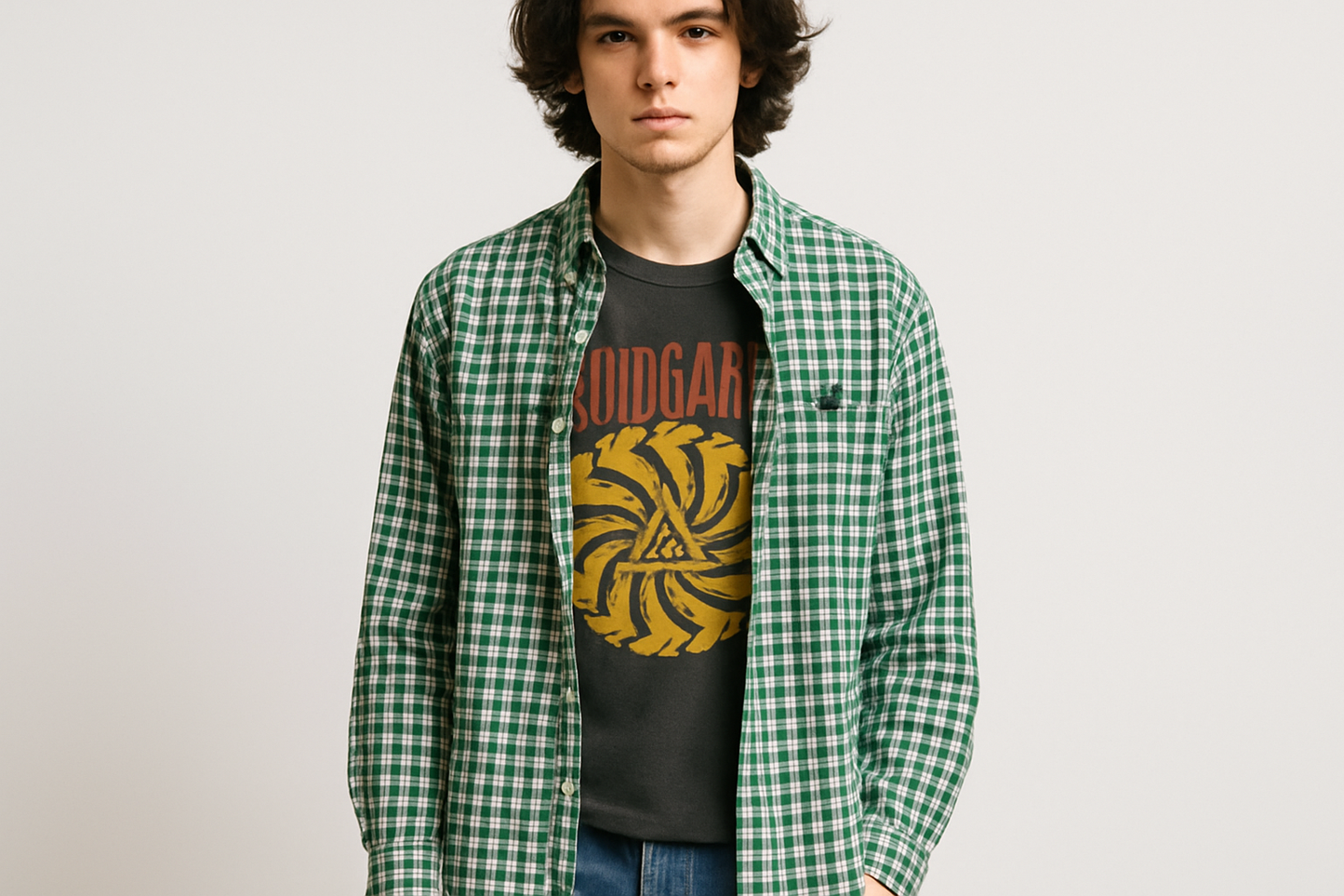 Look grunge con camiseta