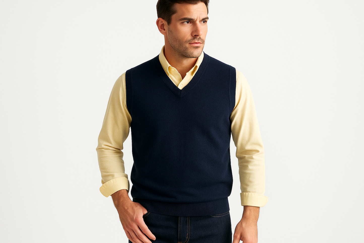 Look layered con sweater vest