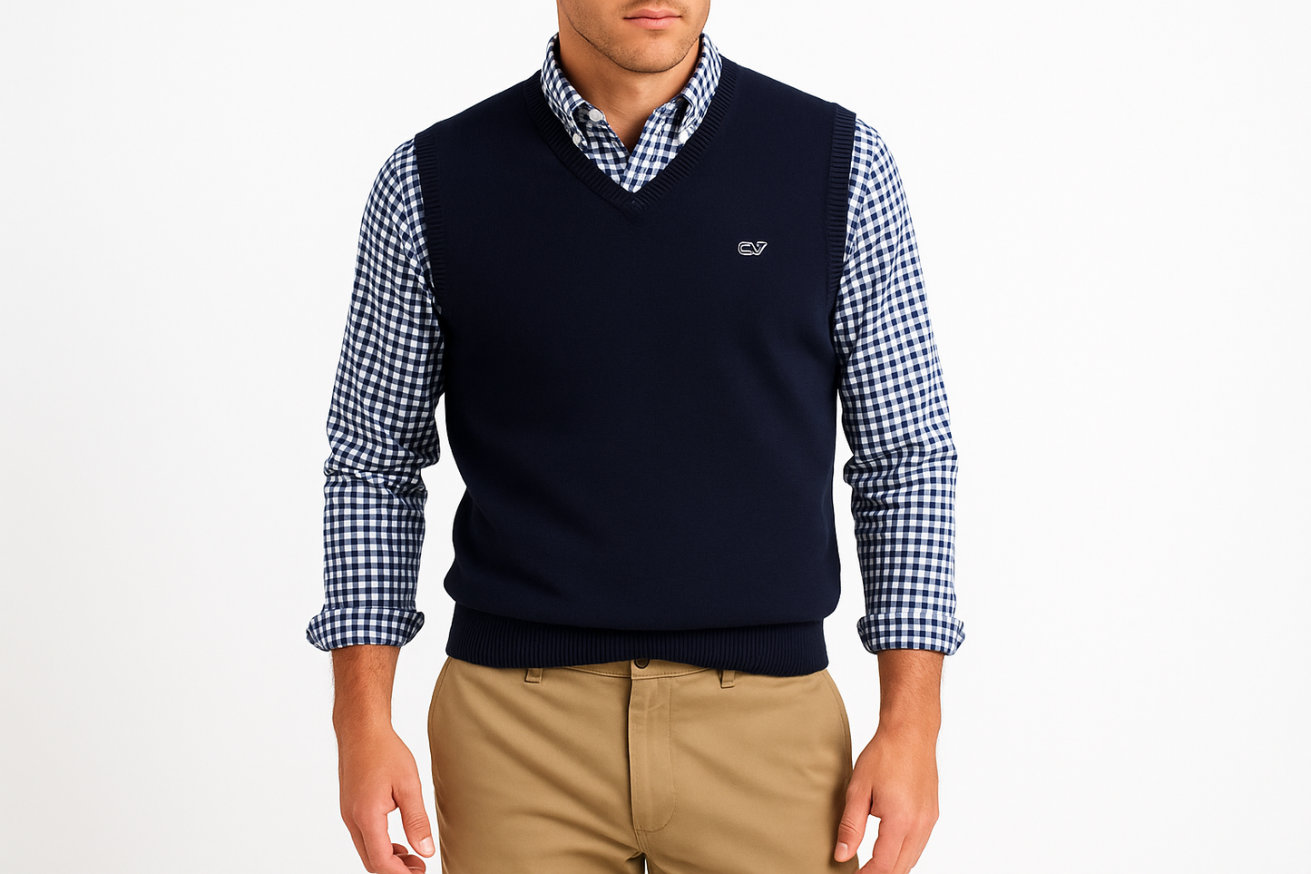 Look layered preppy con sweater vest