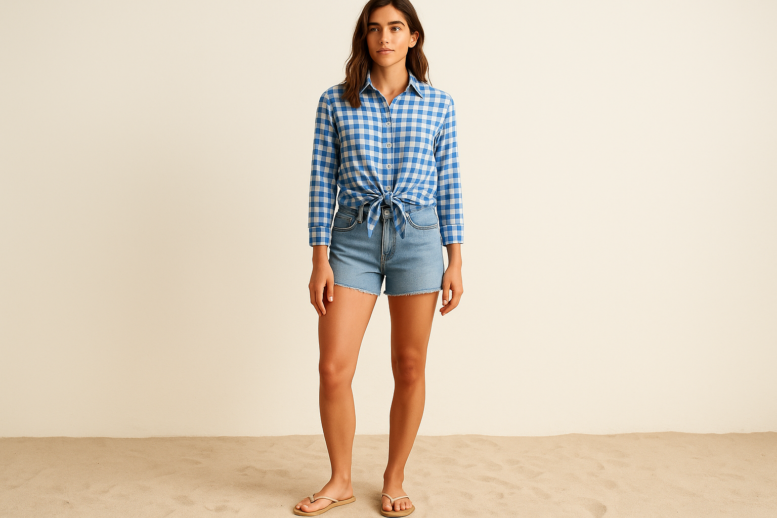 Look playero con shorts de mezclilla