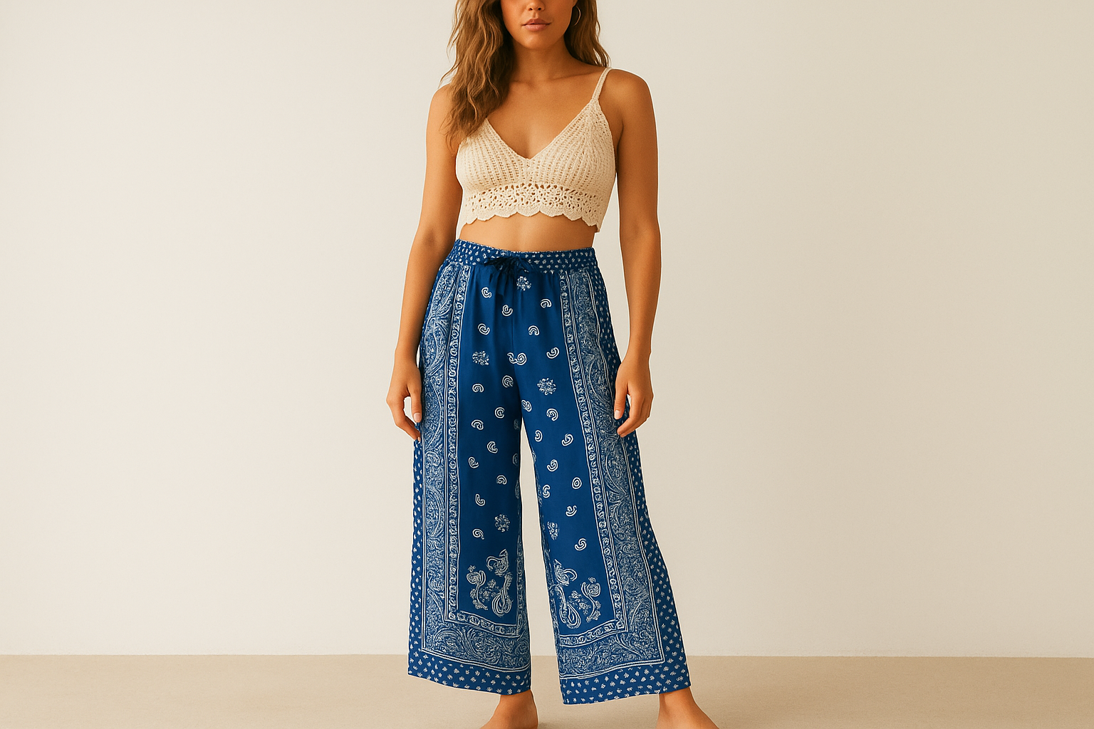 Look playero con top de crochet