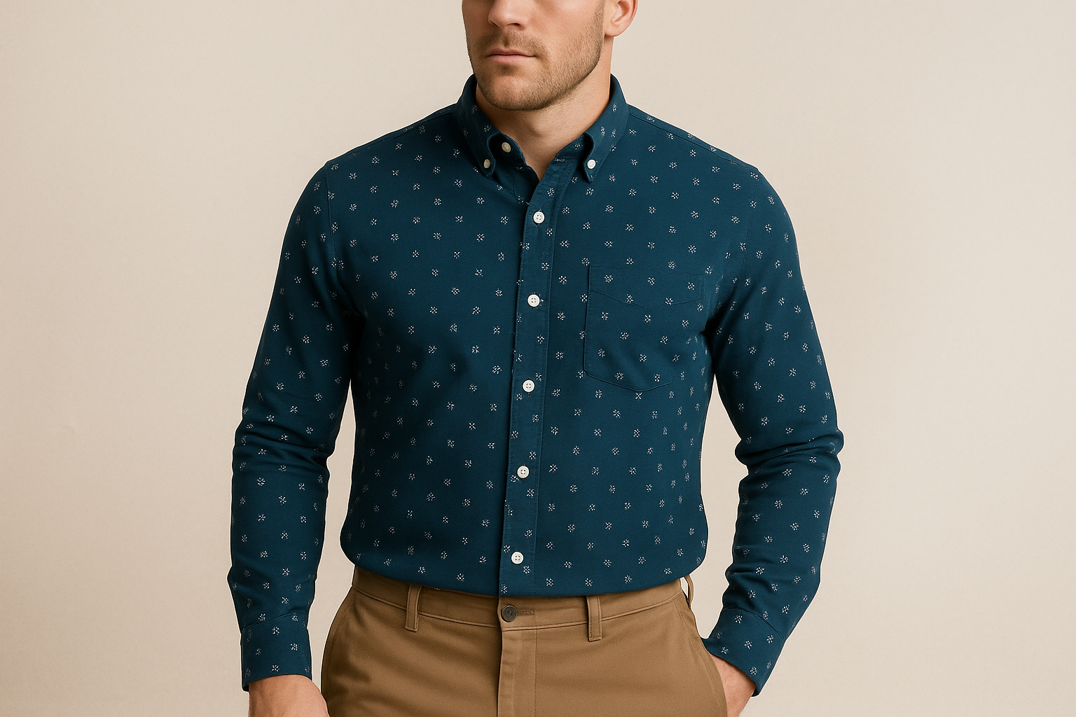 Look preppy casual con khakis