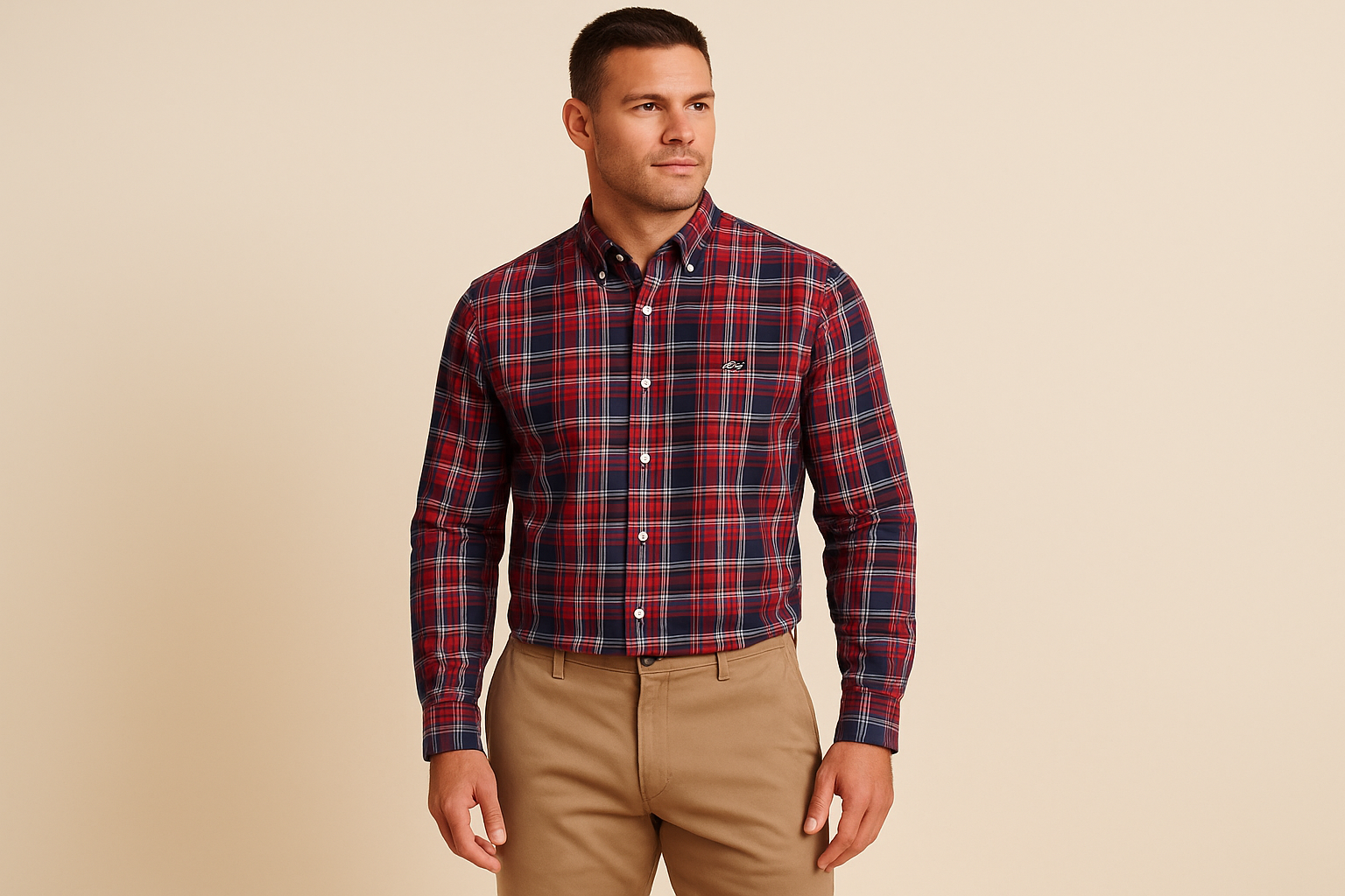 Look preppy casual con khakis