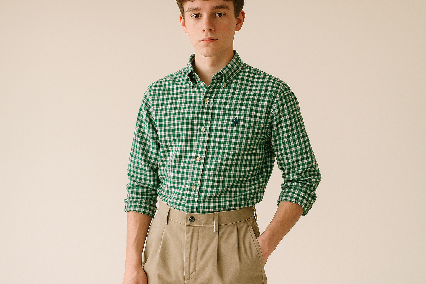 Look preppy con logo de jinete