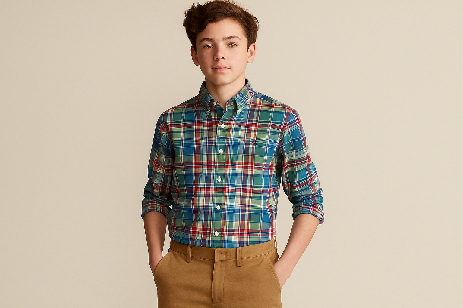 Look preppy con pantalones