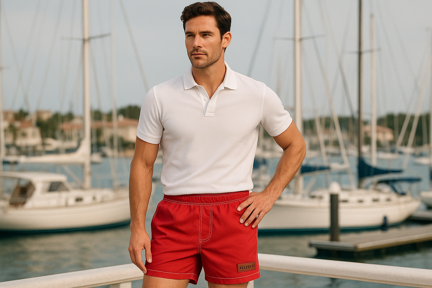 Look preppy con polo blanco