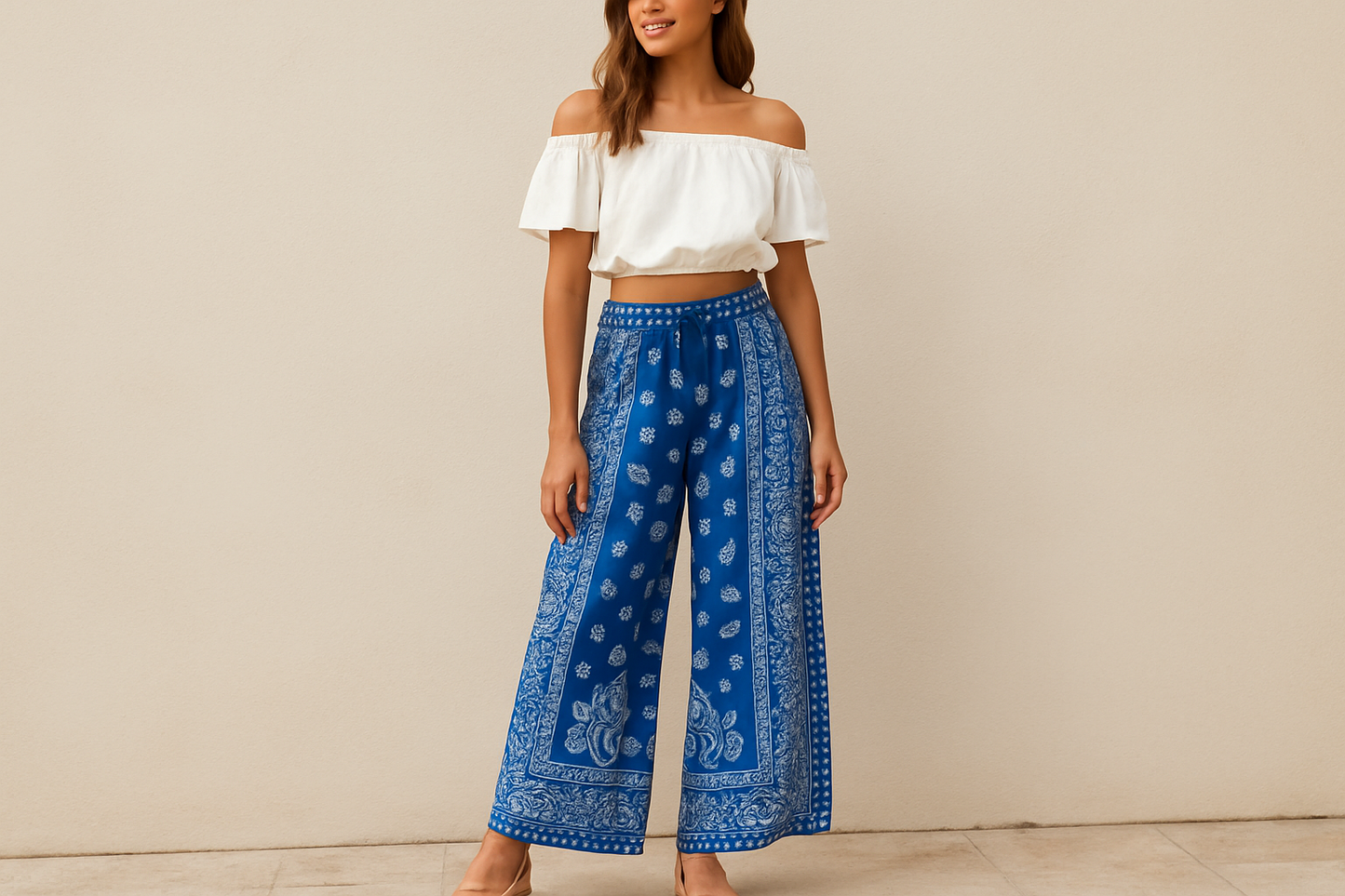 Look resort playero con top off-shoulder