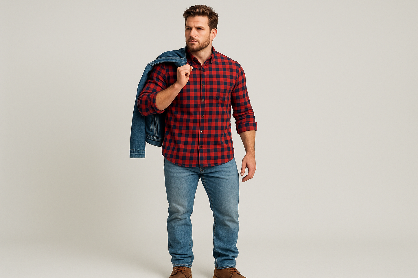 Look rugged casual