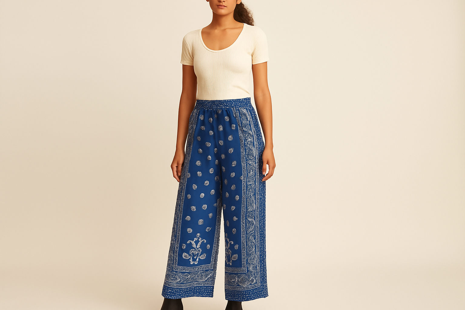 Look smart casual con blusa ajustada