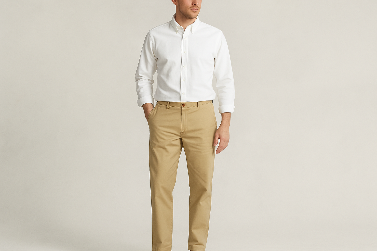 Look smart casual con camisa blanca