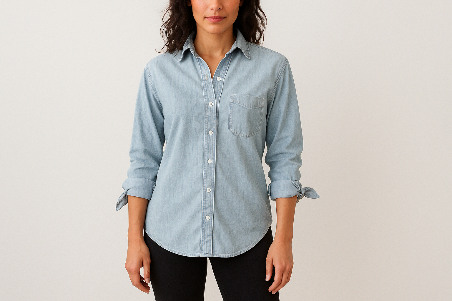 Look smart casual con leggings negros