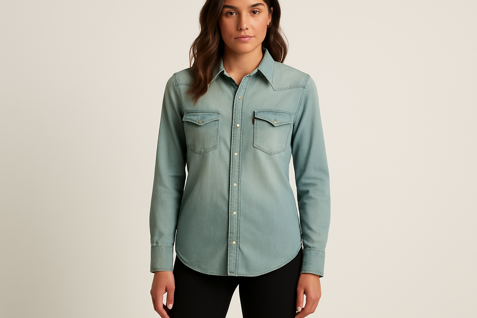 Look smart casual con leggings negros