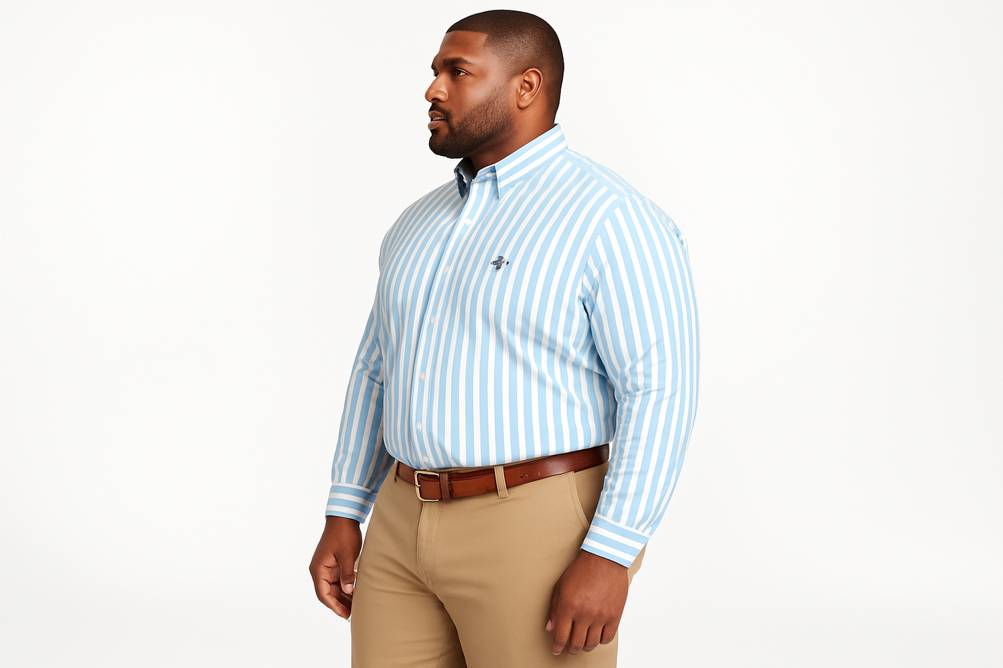 Look smart-casual con patrón balanceado