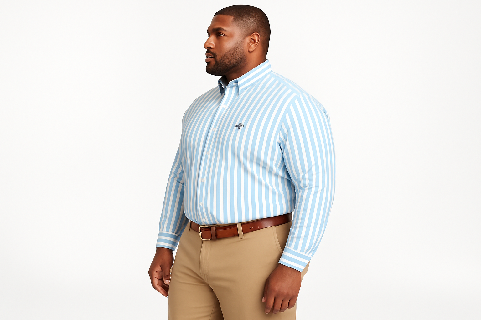 Look smart-casual con patrón balanceado