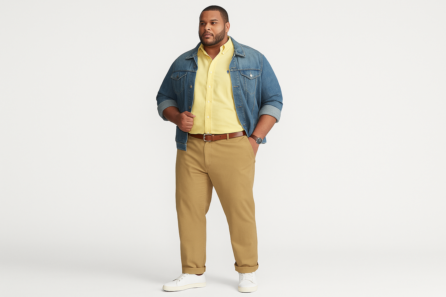 Look smart-casual mangas enrolladas