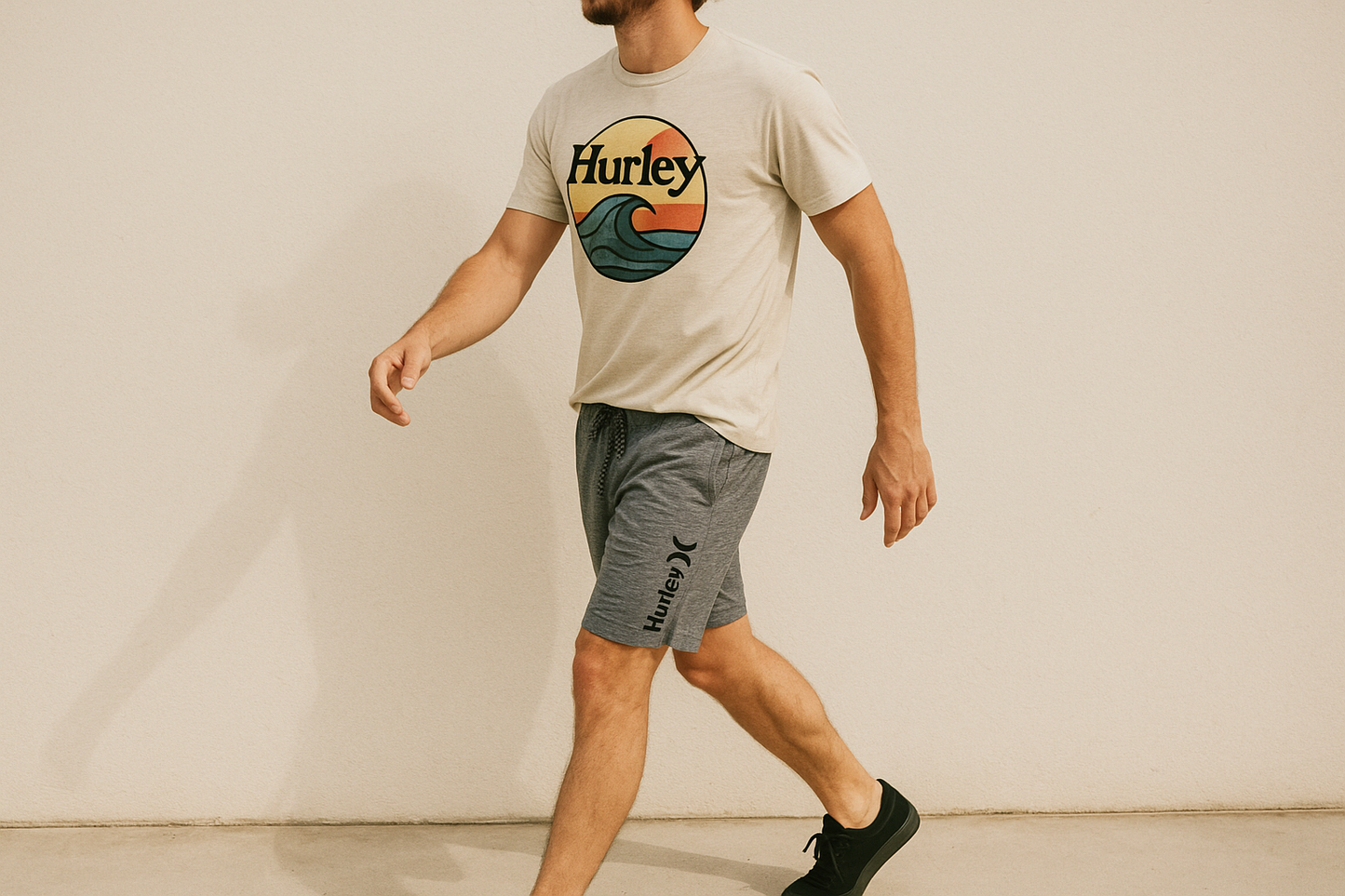 Look surf 4 - Pose caminando con camiseta retro