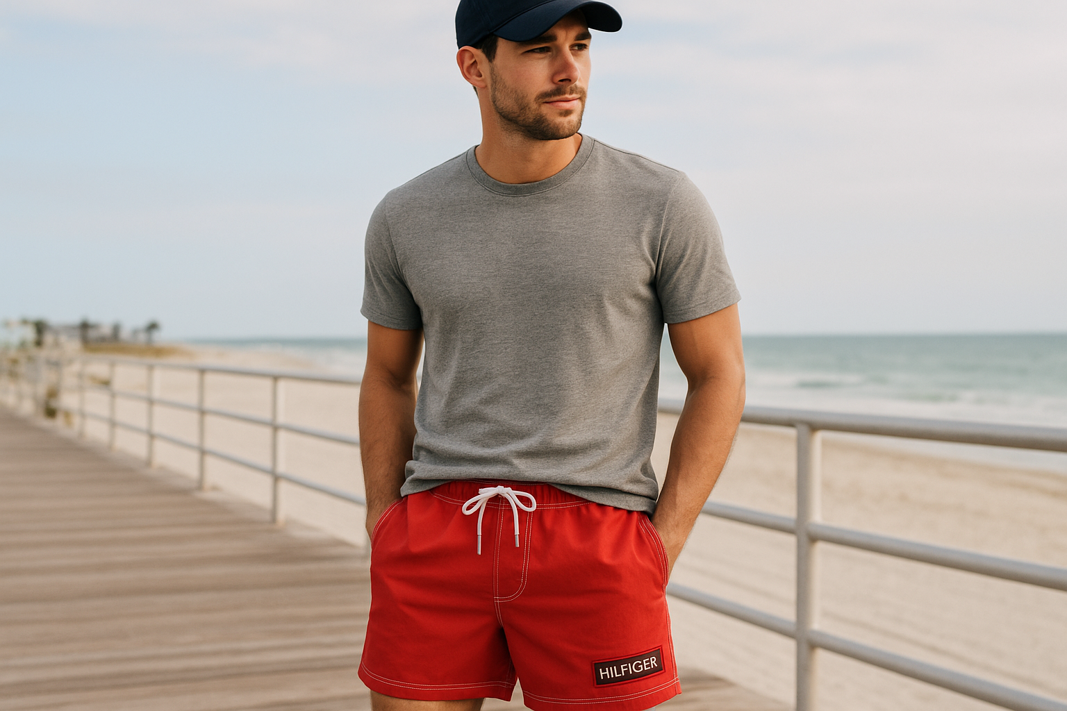 Look urbano con camiseta gris y gorra