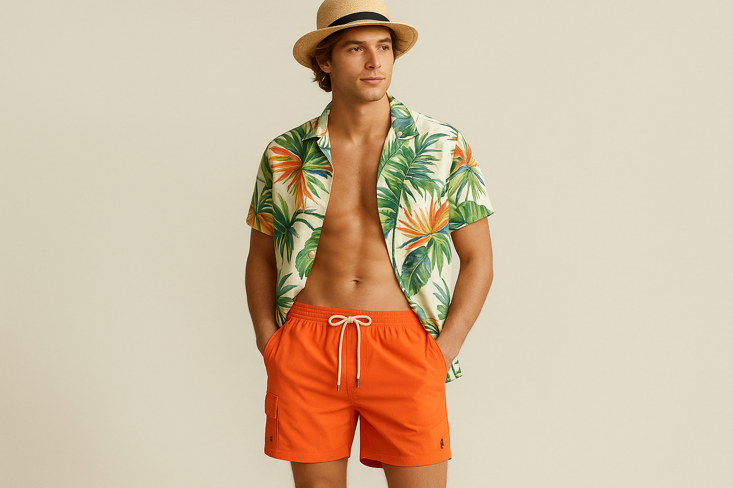 Look vacacional - Fondo crema