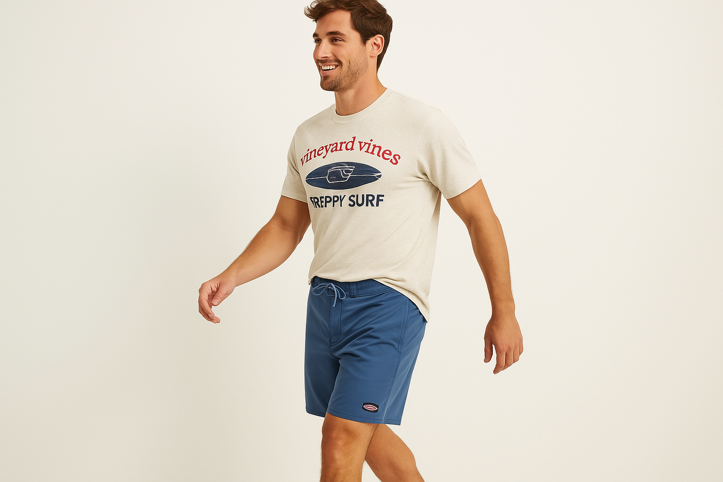 Look Vineyard 4 - Pose caminando estilo preppy