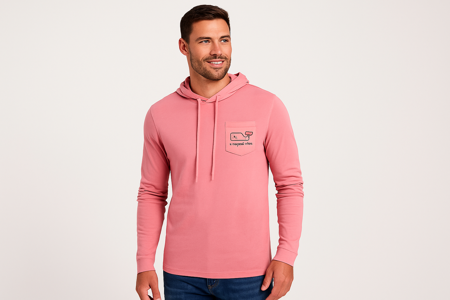 Male model wearing the shirt