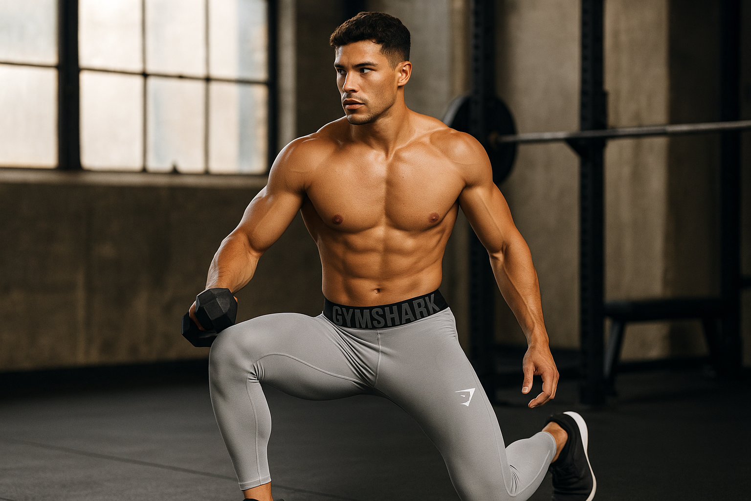 Mallas Gymshark Element - Lifestyle con letras completamente negras