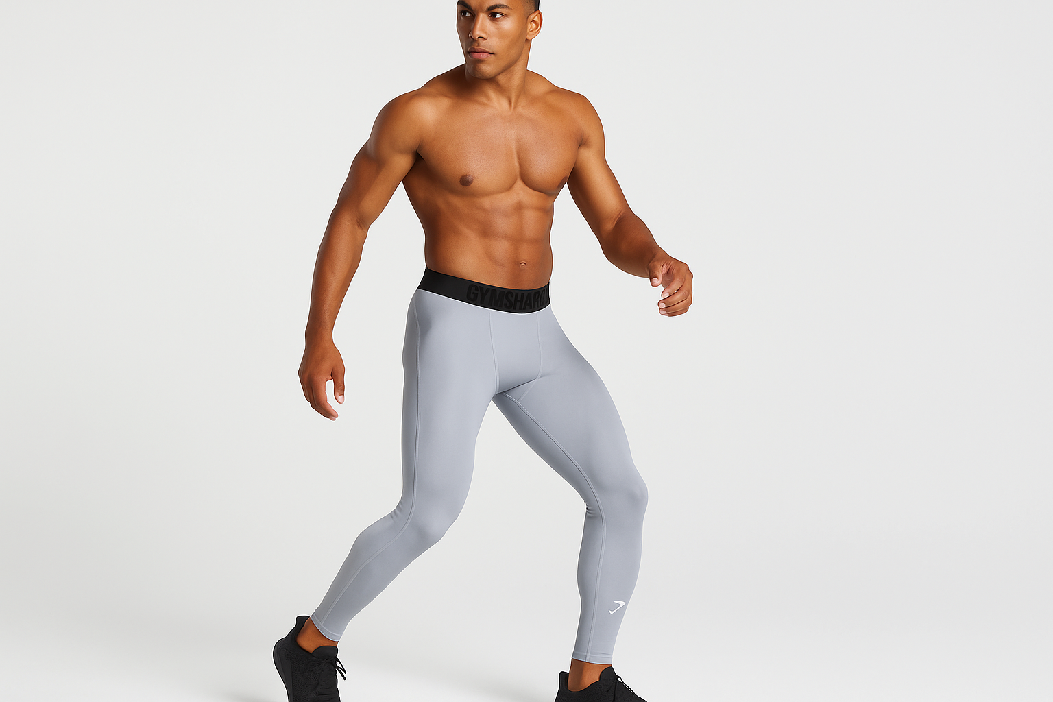 Mallas Gymshark Element - Modelo atlético gris claro