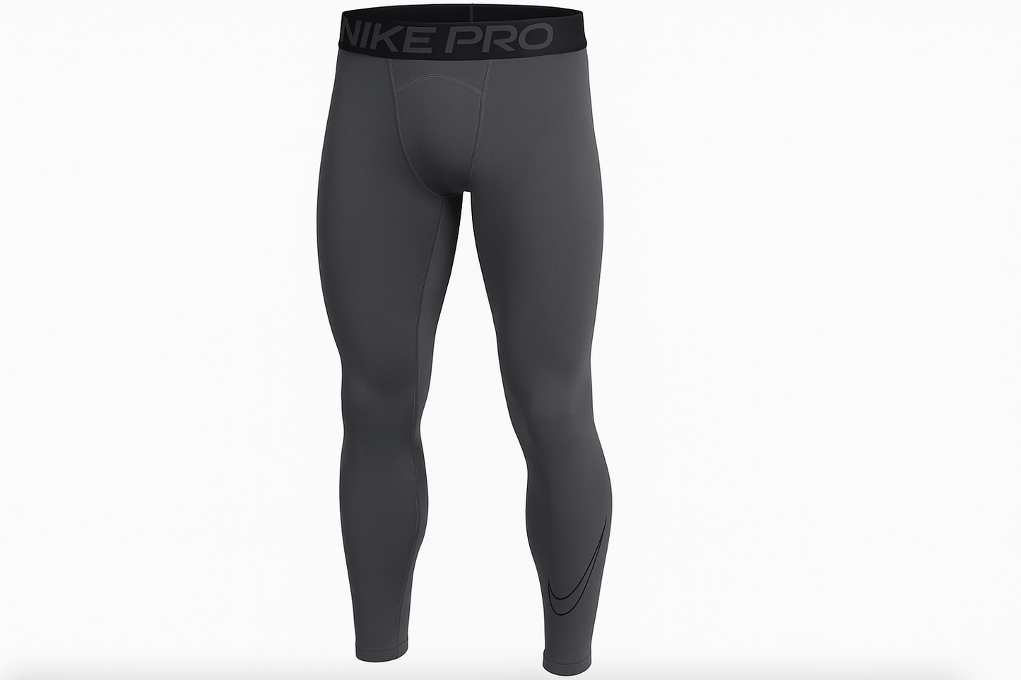 Mallas Nike Pro Dri-FIT con letras relleno negro y borde gris