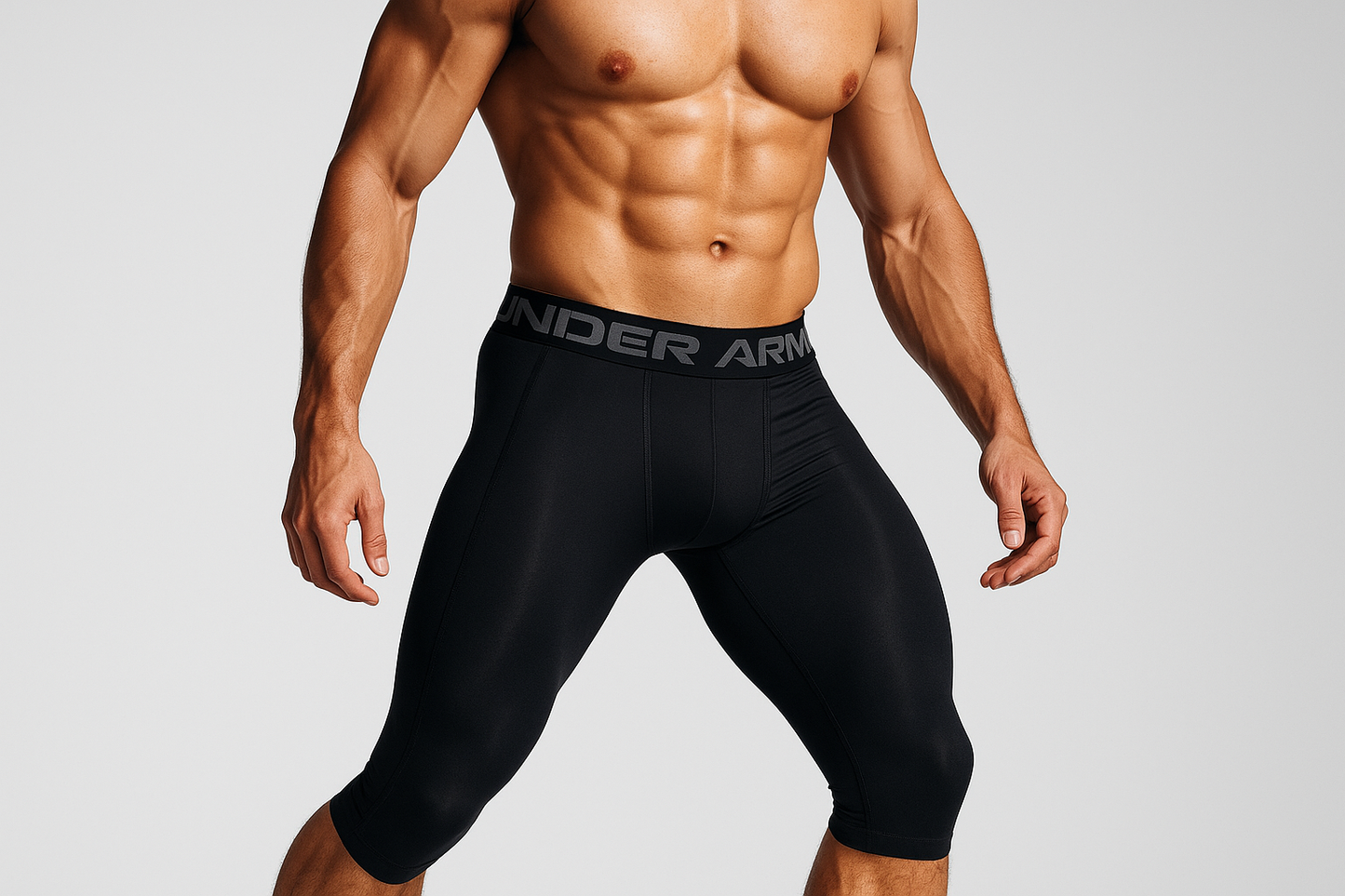 Mallas Under Armour HeatGear 3/4 - Modelo atlético close-up