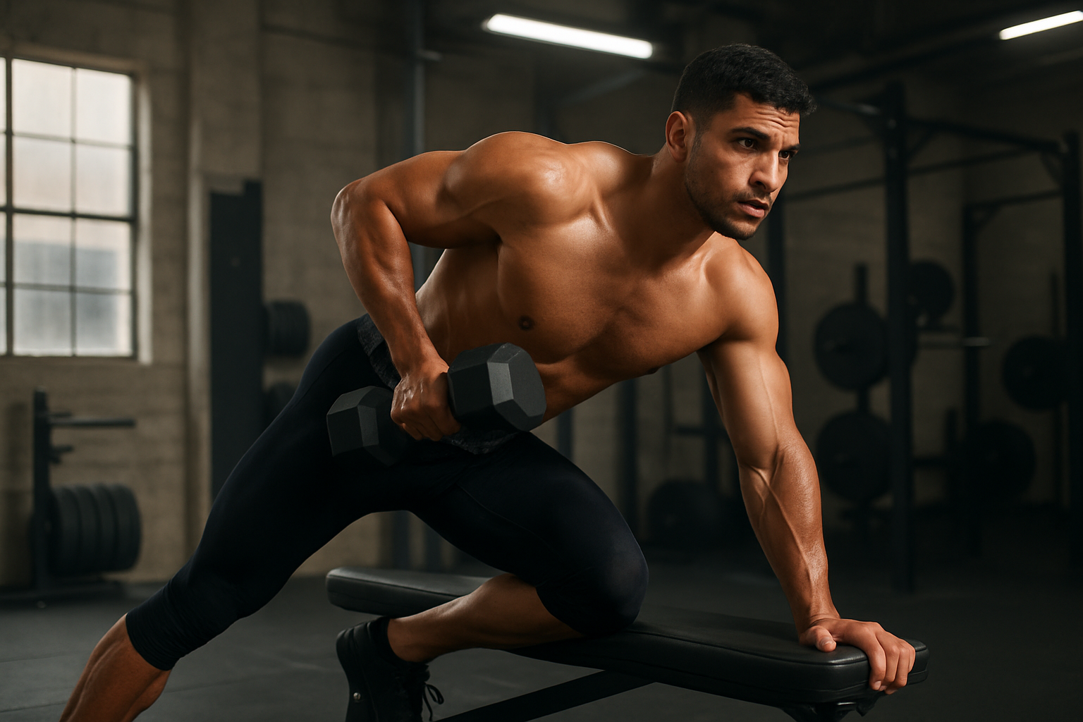 Mallas Under Armour HeatGear 3/4 - Modelo atlético entrenando