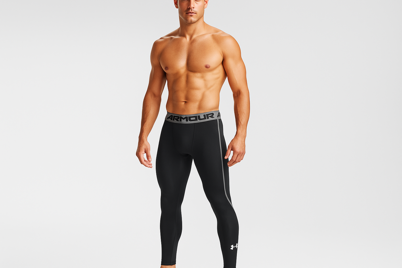 Mallas Under Armour HeatGear - Modelo atlético pose profesional repetida