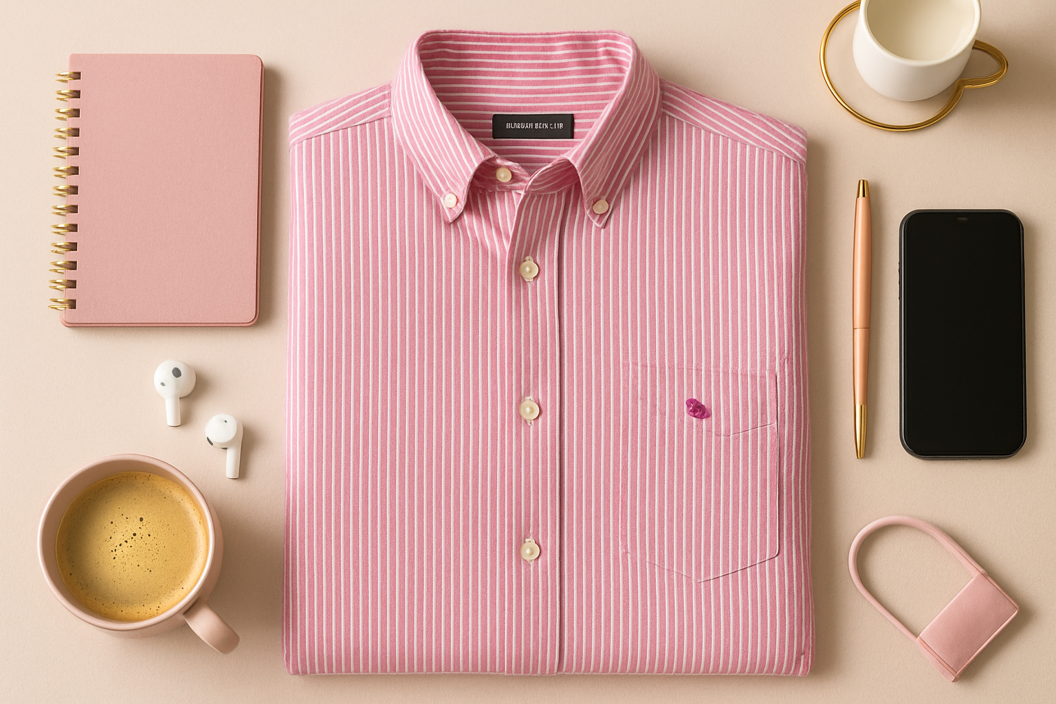 Marketing flat lay oficina