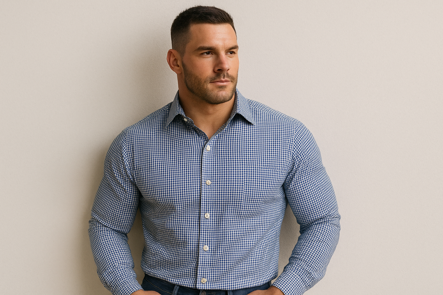 Modelo apoyado en pared