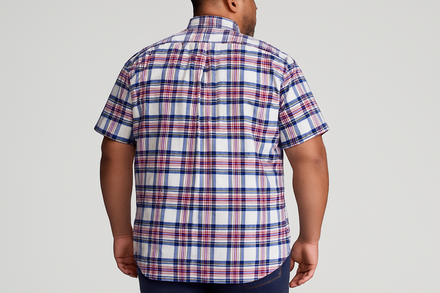 Modelo atlético 3XL - Vista posterior