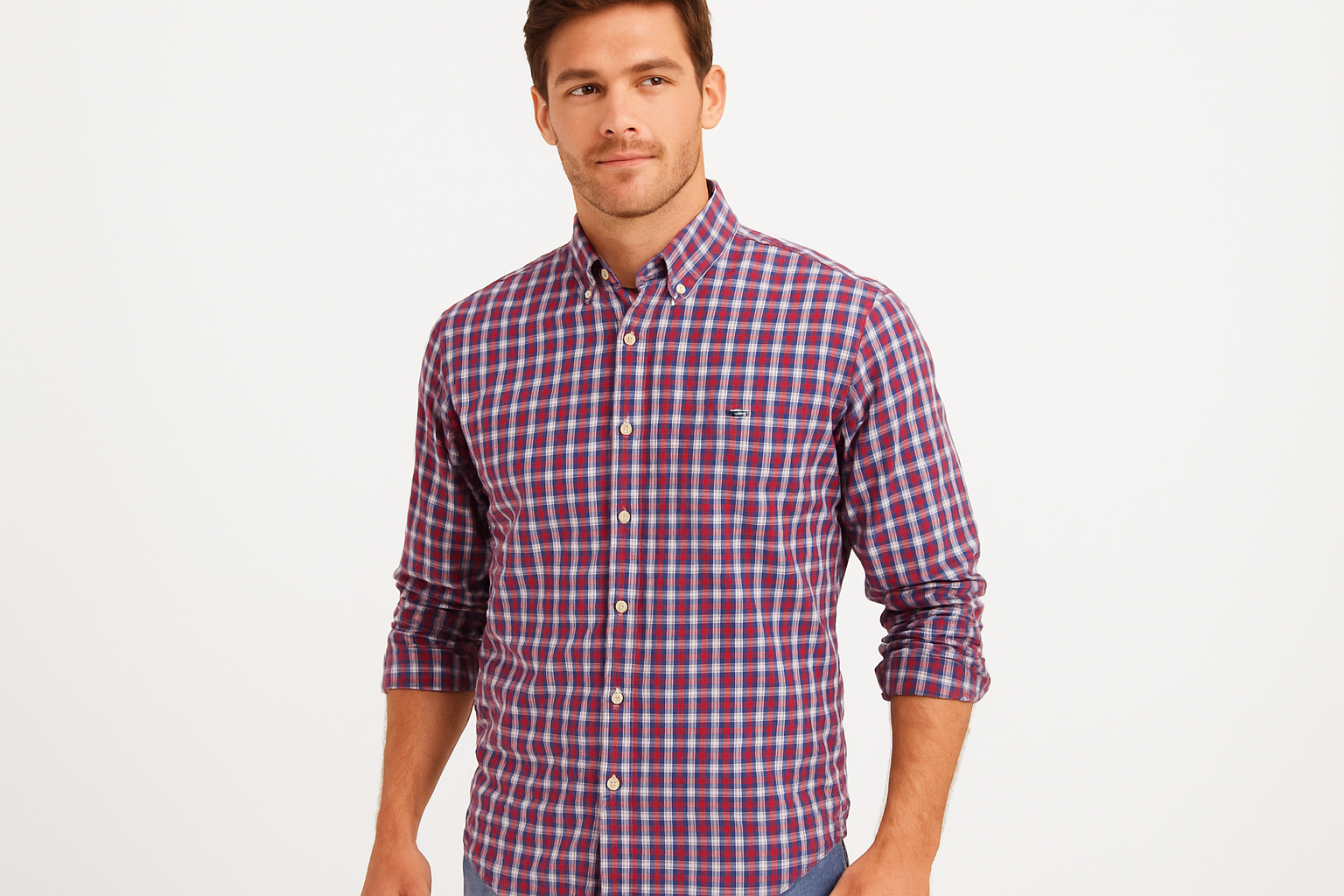 Modelo atlético - Camisa abotonada