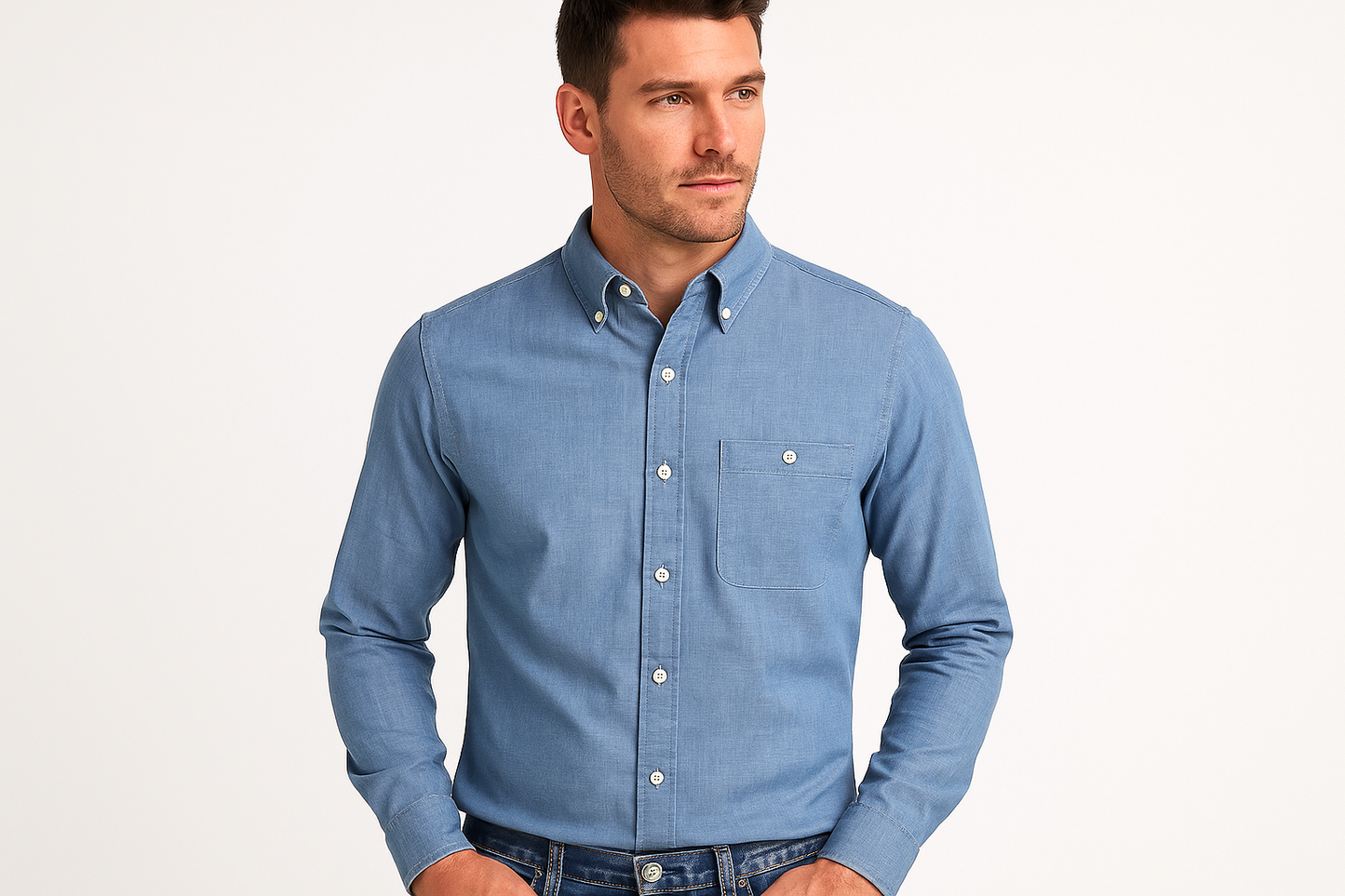Modelo atlético - Camisa abotonada